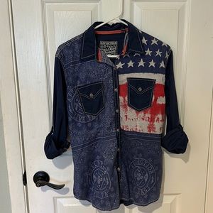 Affliction American button down shirt- medium